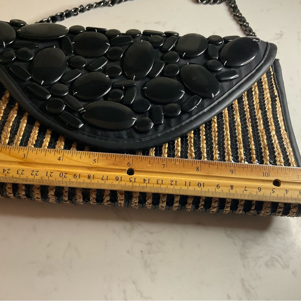 Chico's Black and Tan Beaded Clutch - Picture 8 of 8